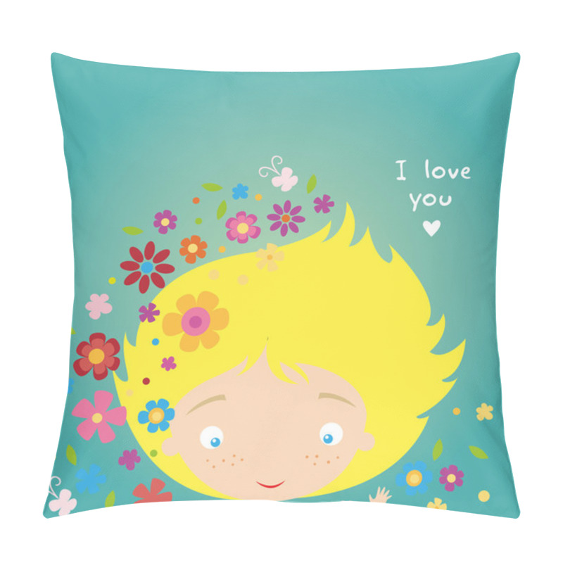 Personality  Hippie Girl Background Pillow Covers