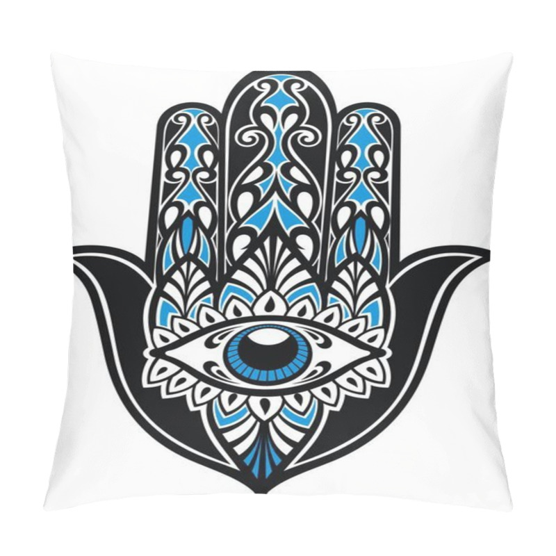 Personality  Hamsa, Hand Of Fatima, Vector Illustration Pillow Covers