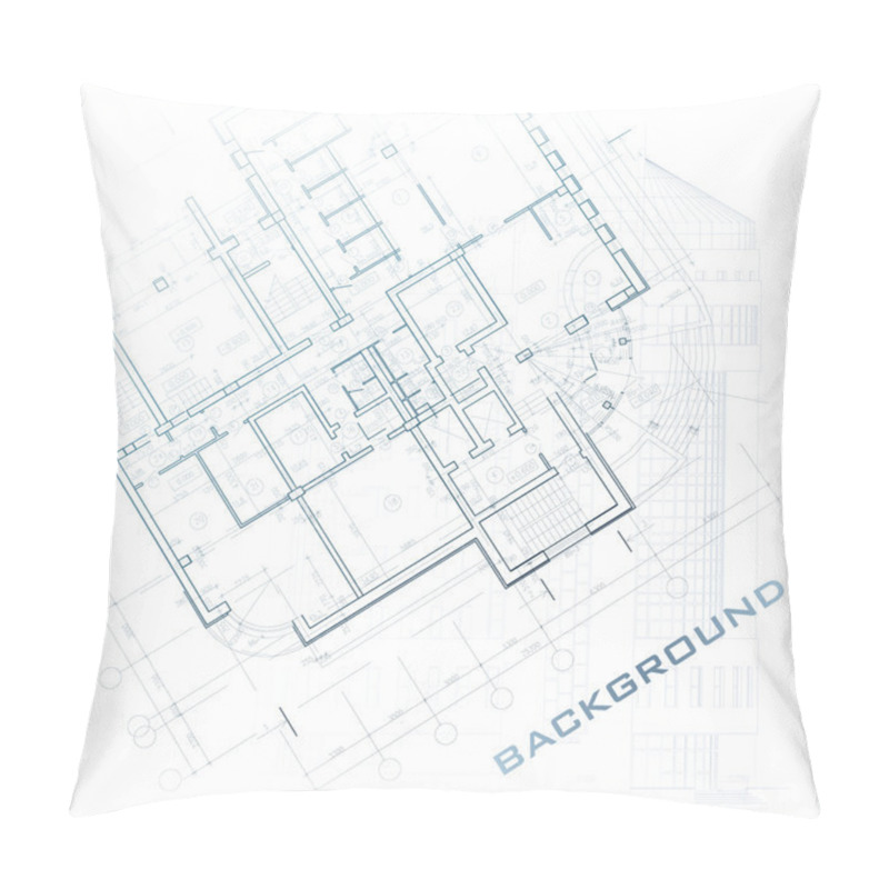 Personality  Architectural Background. Part Of Architectural Project Pillow Covers