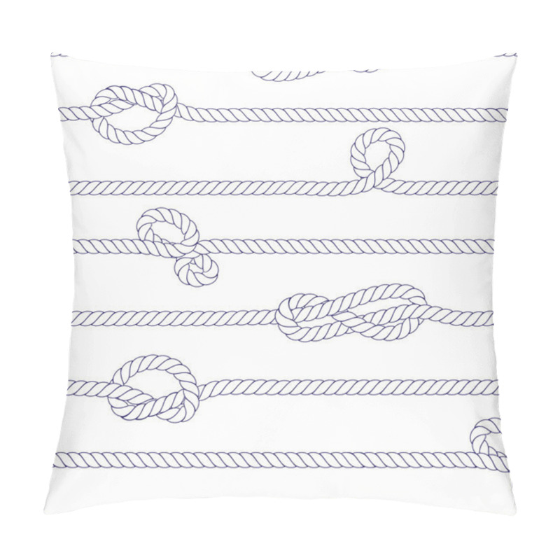 Personality  White Rope With Knots Seamless Vector Print Pillow Covers