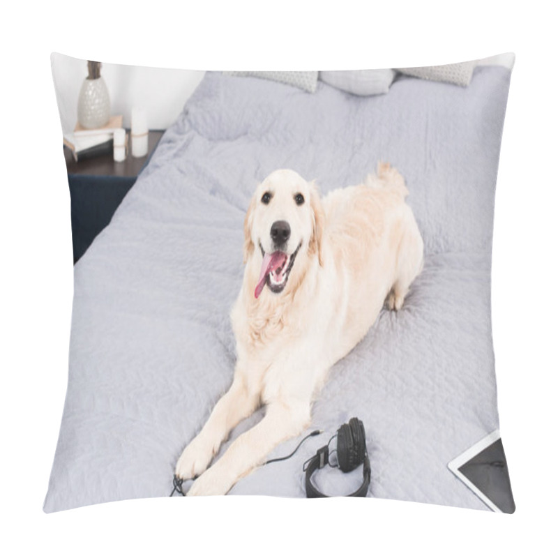 Personality  Dog With Headphones And Digital Tablet Pillow Covers