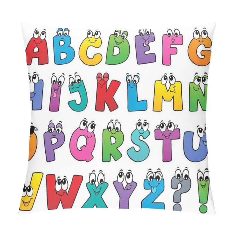 Personality  Cartoon Alphabet Topic Image 1 Pillow Covers