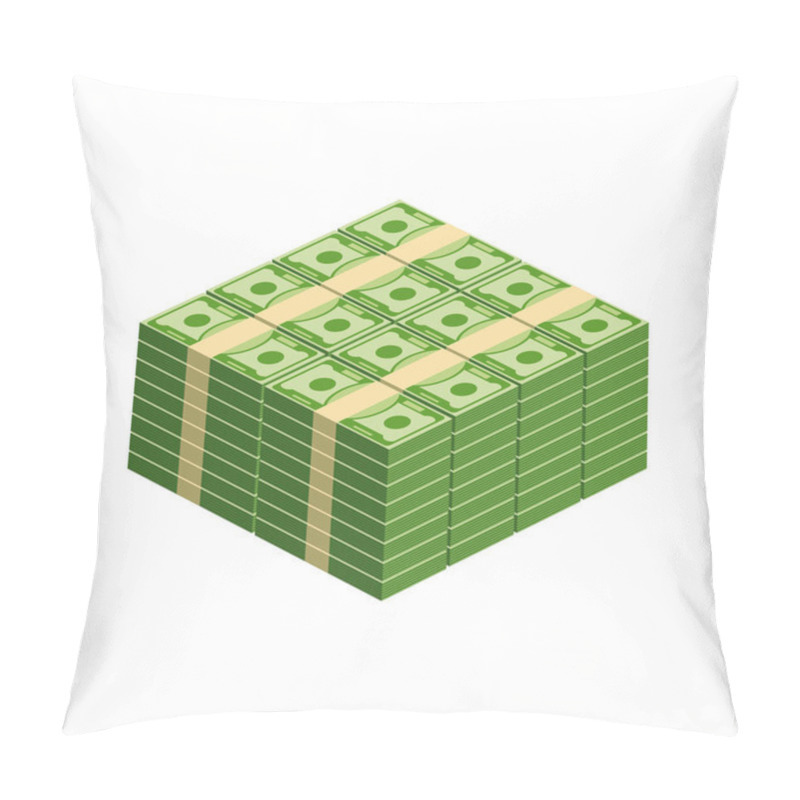 Personality  Huge Packs Of Paper Money. Bundle With Cash Bills. Pillow Covers