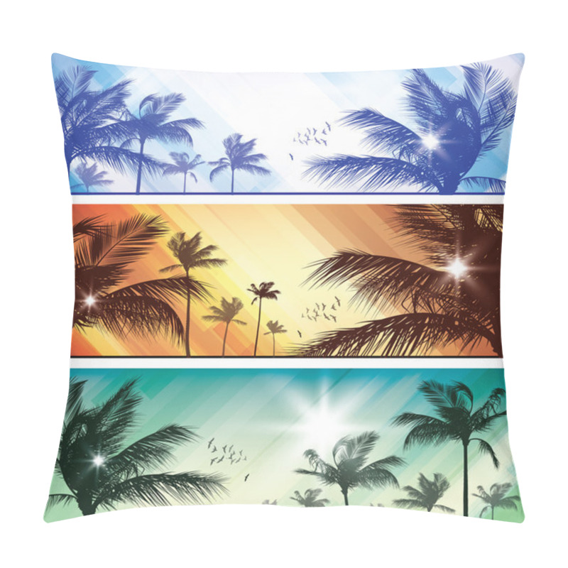 Personality  Palm Tree Header Pillow Covers