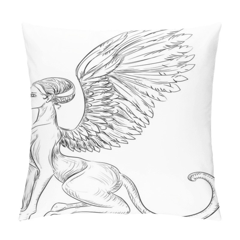 Personality  Sphinx Mythological Creature Pillow Covers