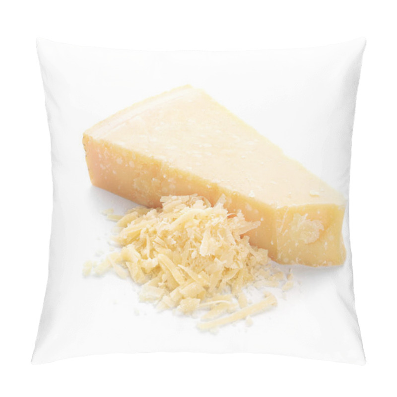 Personality  Tasty Parmesan Cheese On White Background Pillow Covers