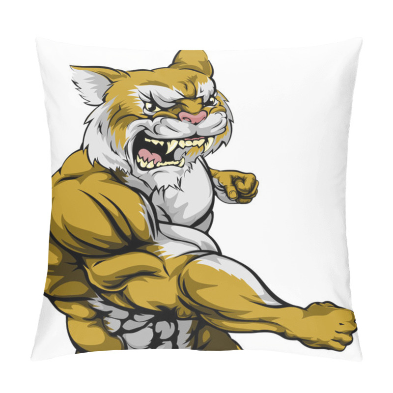 Personality  Punching Wildcat Mascot Pillow Covers