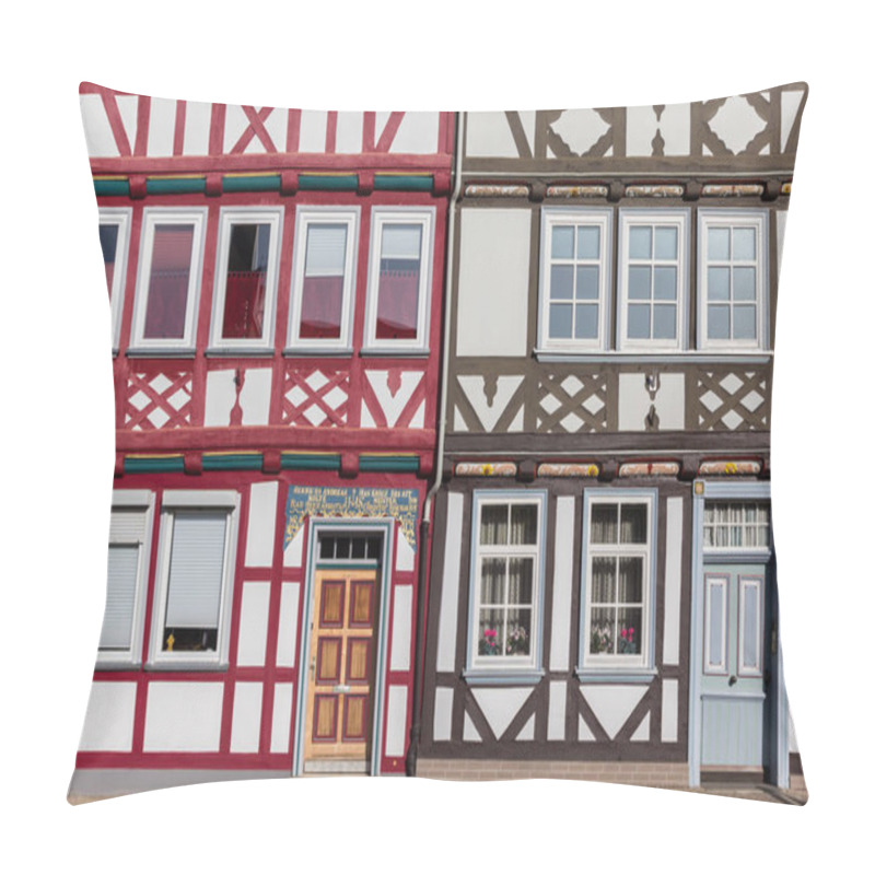 Personality  Facade Of Historic Houses In Duderstadt, Germany Pillow Covers