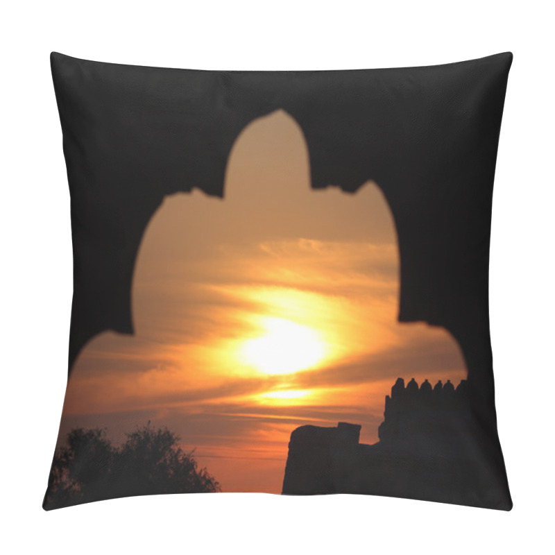 Personality  Sunset In India Arch Silhouette Pillow Covers