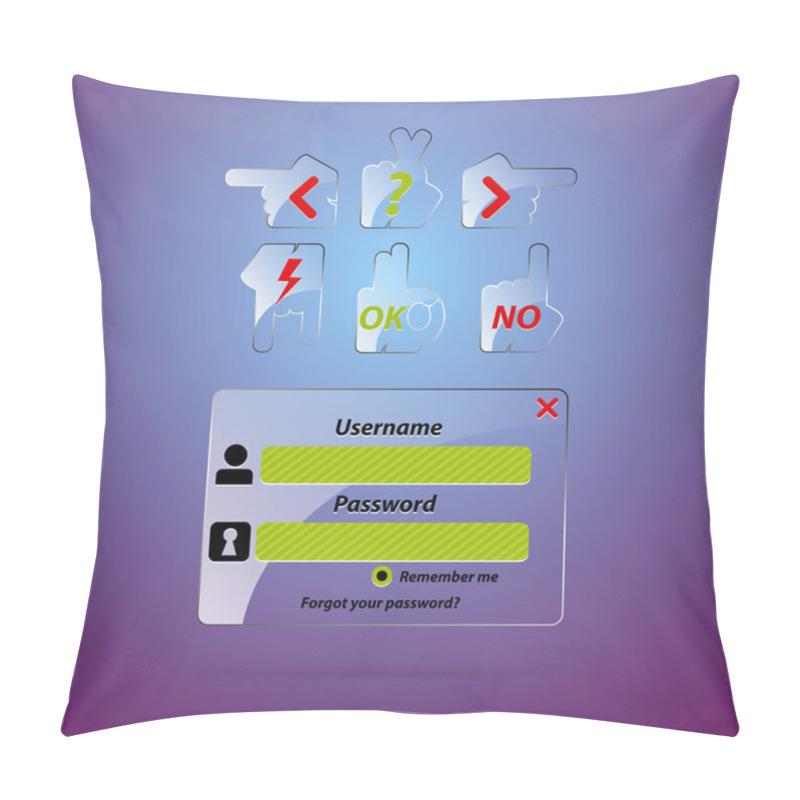 Personality  Vector Web Login Form Pillow Covers