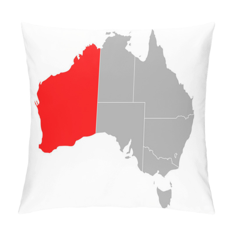 Personality  Map Of Western Australia In Australia Pillow Covers