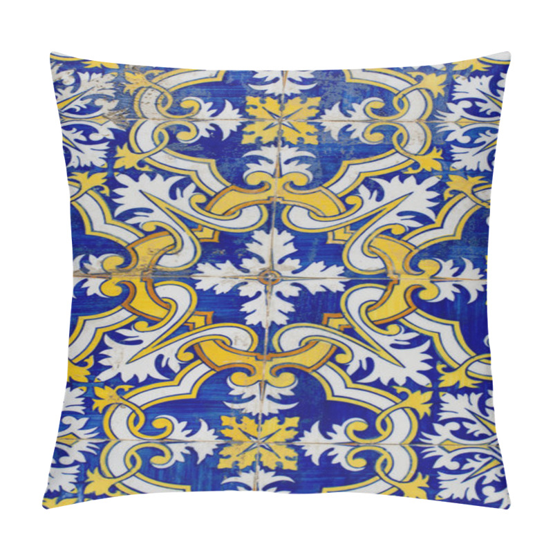 Personality  Traditional Portuguese Glazed Tiles Pillow Covers