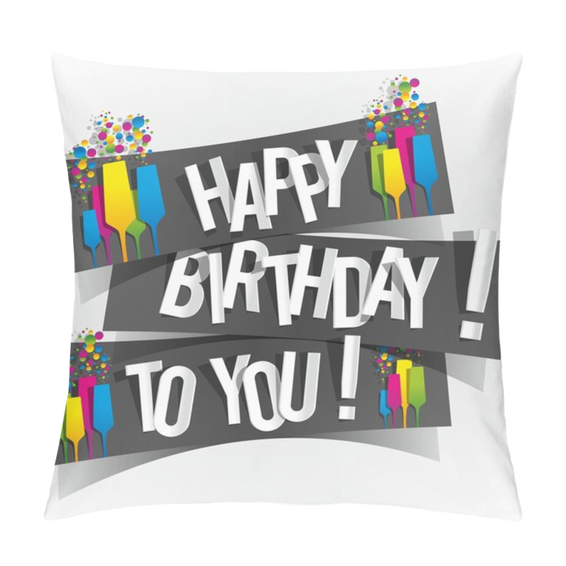 Personality  Happy Birthday To You Greeting Card Pillow Covers