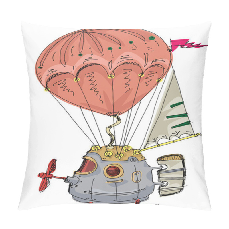 Personality  Steampunk Flight Machine Pillow Covers