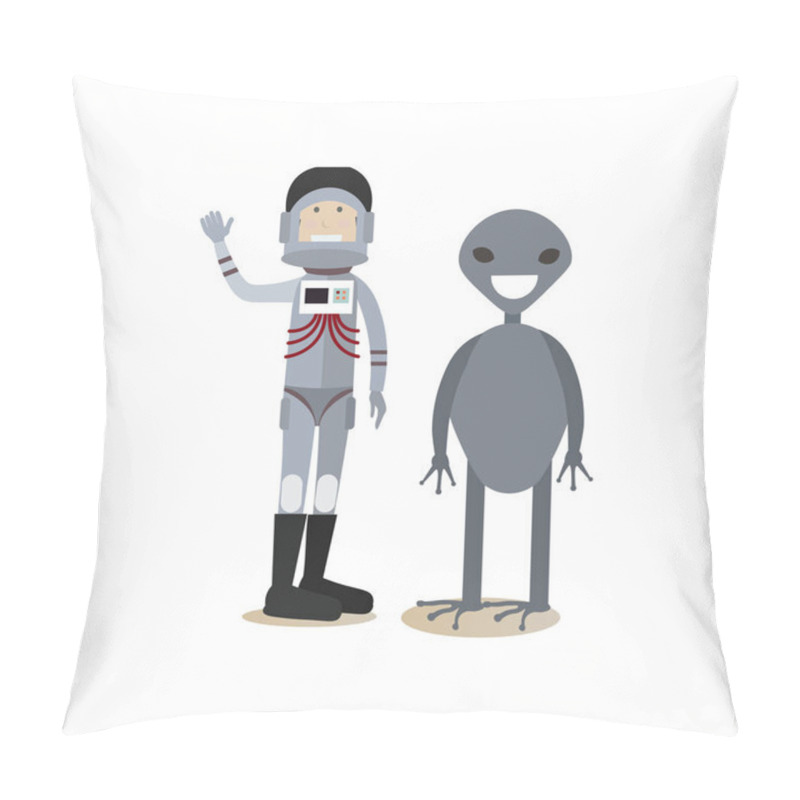 Personality  Space People Concept Flat Vector Illustration Pillow Covers