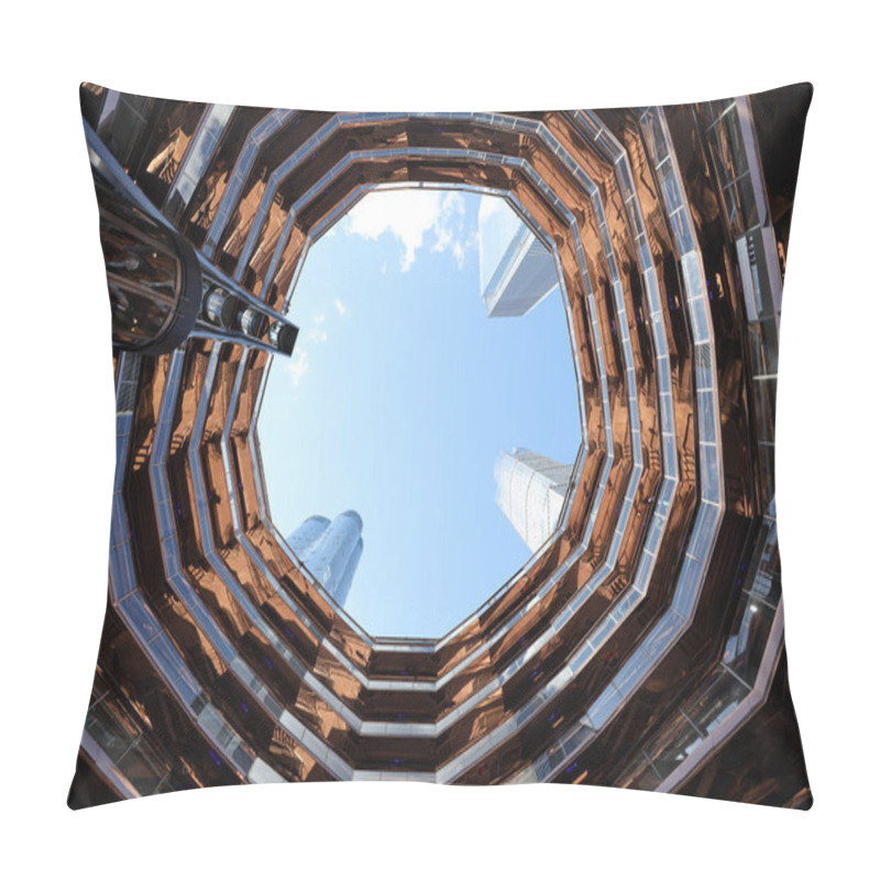 Personality  NEW YORK - MARCH 19, 2019: The Vessel, The Centerpiece Of The Public Square And Gardens At Hudson Yards, Opened On Manhattan's West Side. The Elaborate Honeycomb-like Structure Rises 16 Stories Pillow Covers