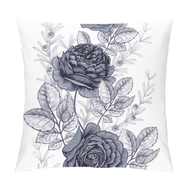 Personality  Flower Seamless Pattern With Roses. Pillow Covers