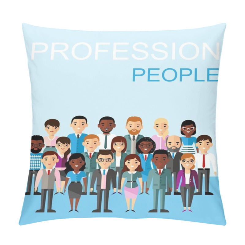 Personality  Set Of Vector African American, European Business Peoples Pillow Covers