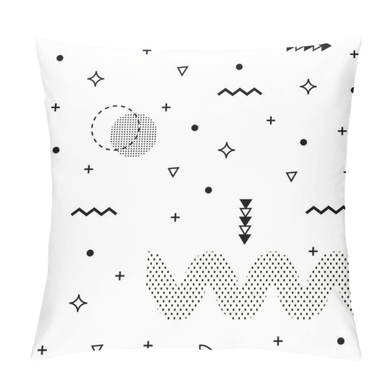 Personality  Memphis Background. Abstract Pattern Fashion 80-90s. Pillow Covers