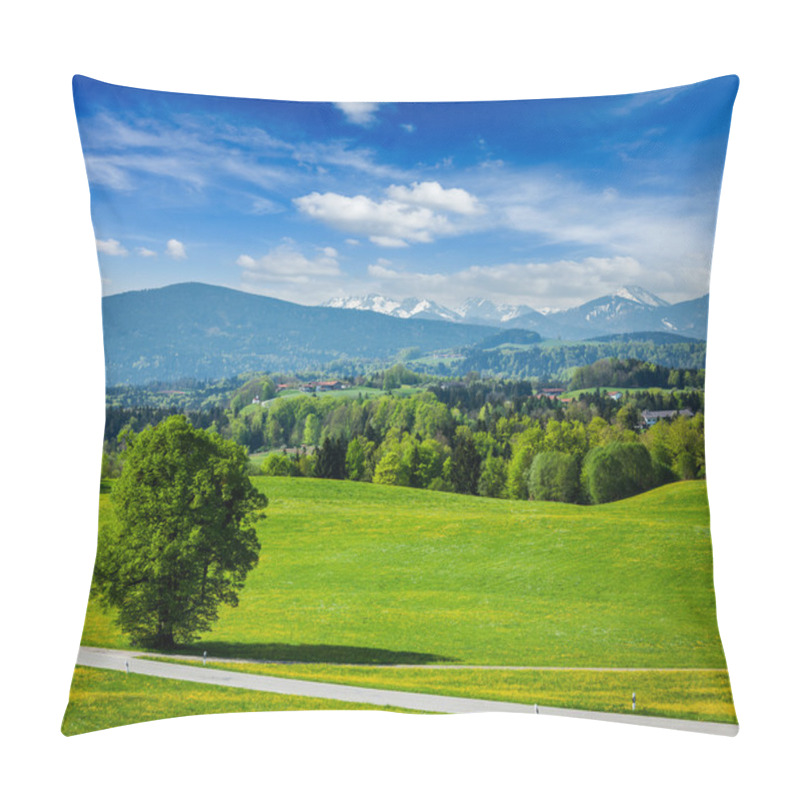 Personality  Road In Pastoral Countryside Pillow Covers