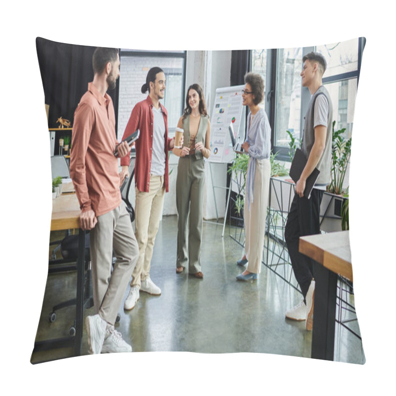 Personality  Team Members Share Their Thoughts In A Relaxed Atmosphere Amidst Transitions. Pillow Covers