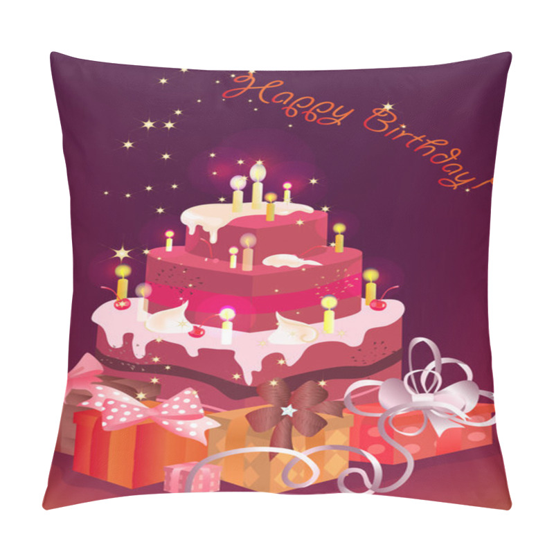 Personality  Birthday Cake Pillow Covers