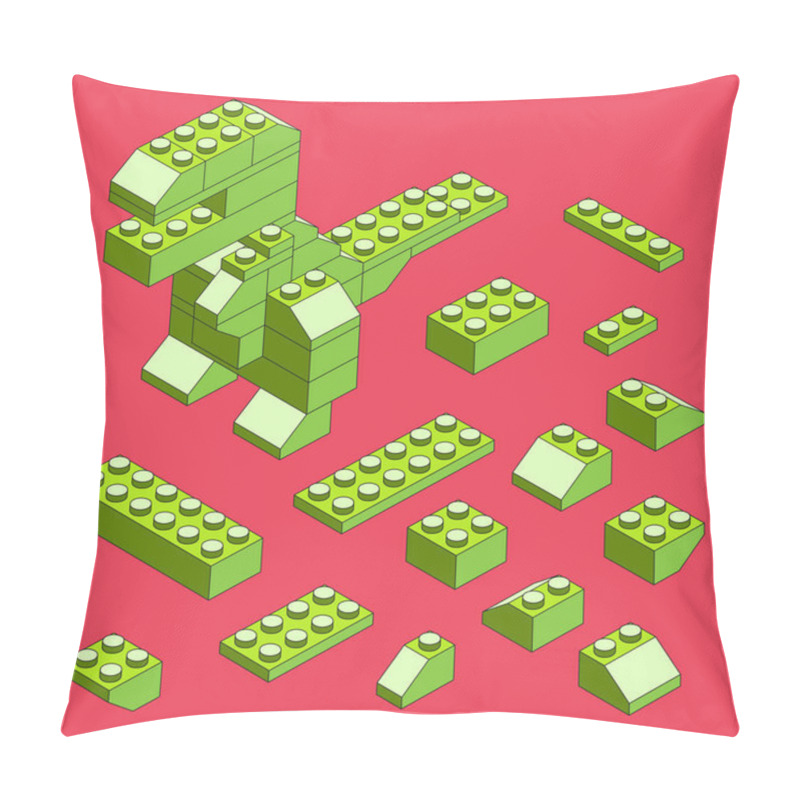 Personality  Blocks And Elements To Create Funny Figures. Flat Design. Pillow Covers