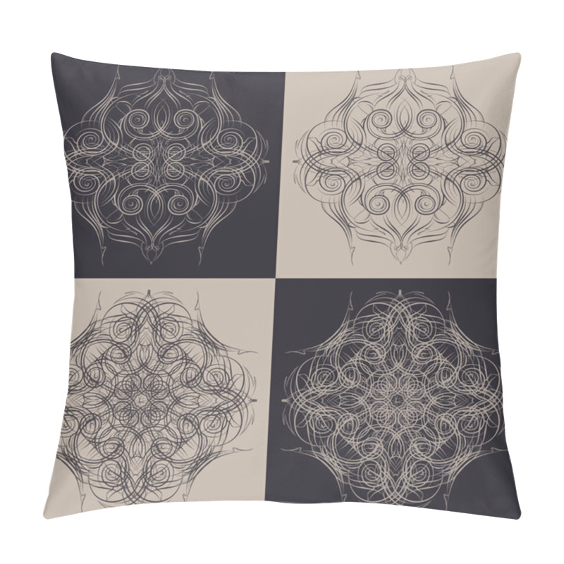 Personality  Set In A Modern Style. An Element In The Form Of A Spiral Or Scroll Pillow Covers