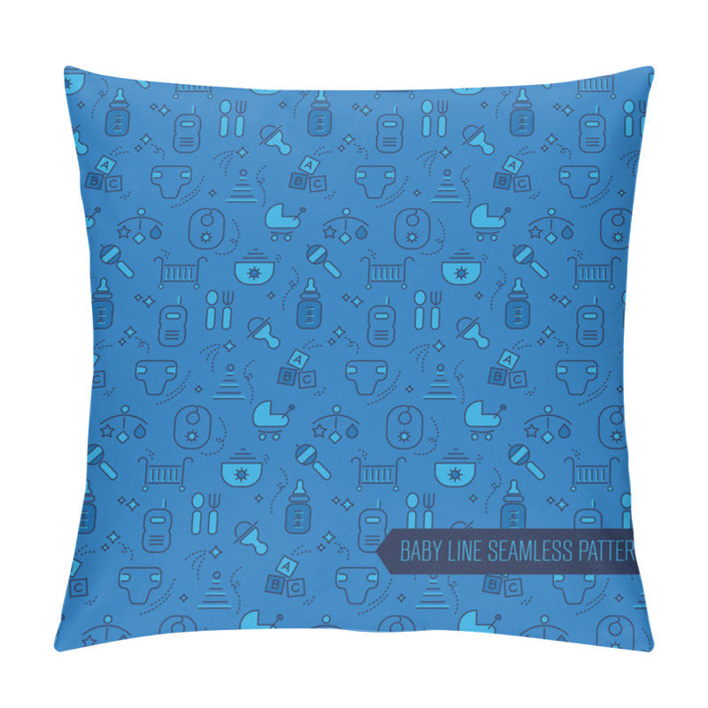 Personality  Seamless Baby Items Pattern Pillow Covers