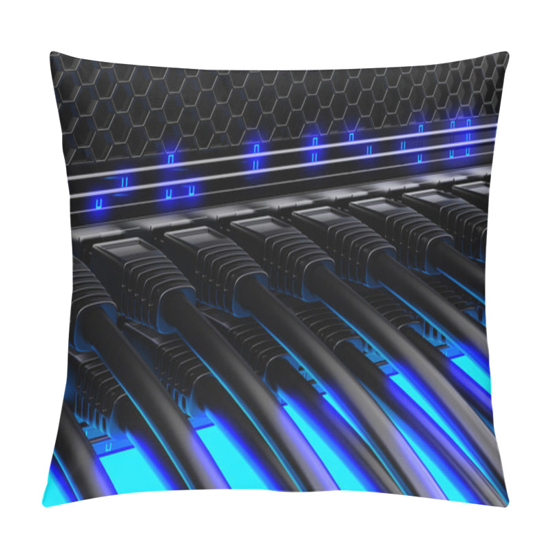 Personality  Modern Network Switch With Cables. Pillow Covers