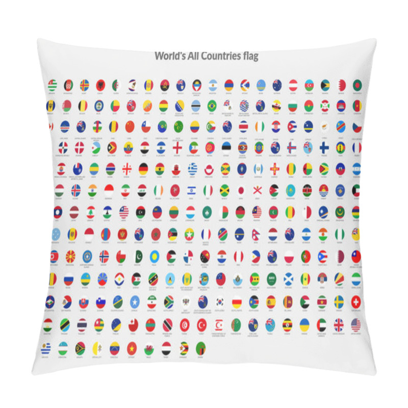 Personality  The Collection Of Flag Icons For All Countries In The World Pillow Covers