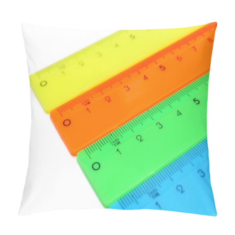 Personality  Rulers On A White Background. Pillow Covers