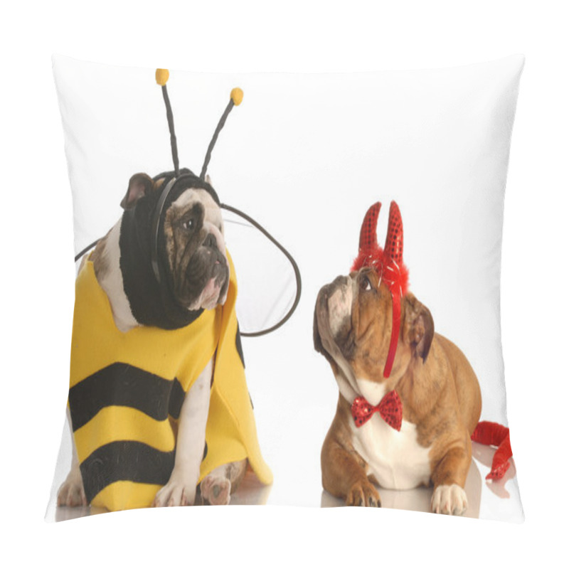 Personality  Two English Bulldogs Pillow Covers