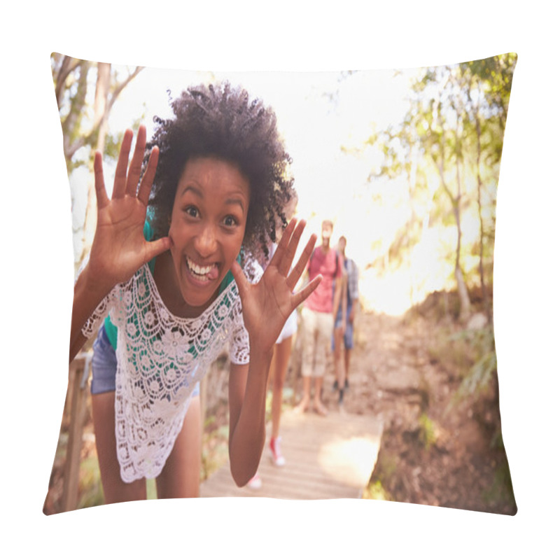 Personality  Woman Making Pilling Face At Camera Pillow Covers