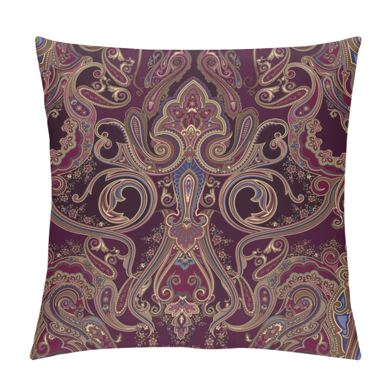 Personality  Seamless Traditional Paisley Pattern For Textile Design And Fabrics. Classic Paisley Background Pillow Covers