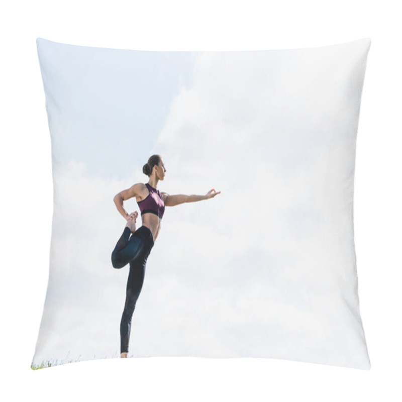 Personality  Woman Standing On One Leg Pillow Covers