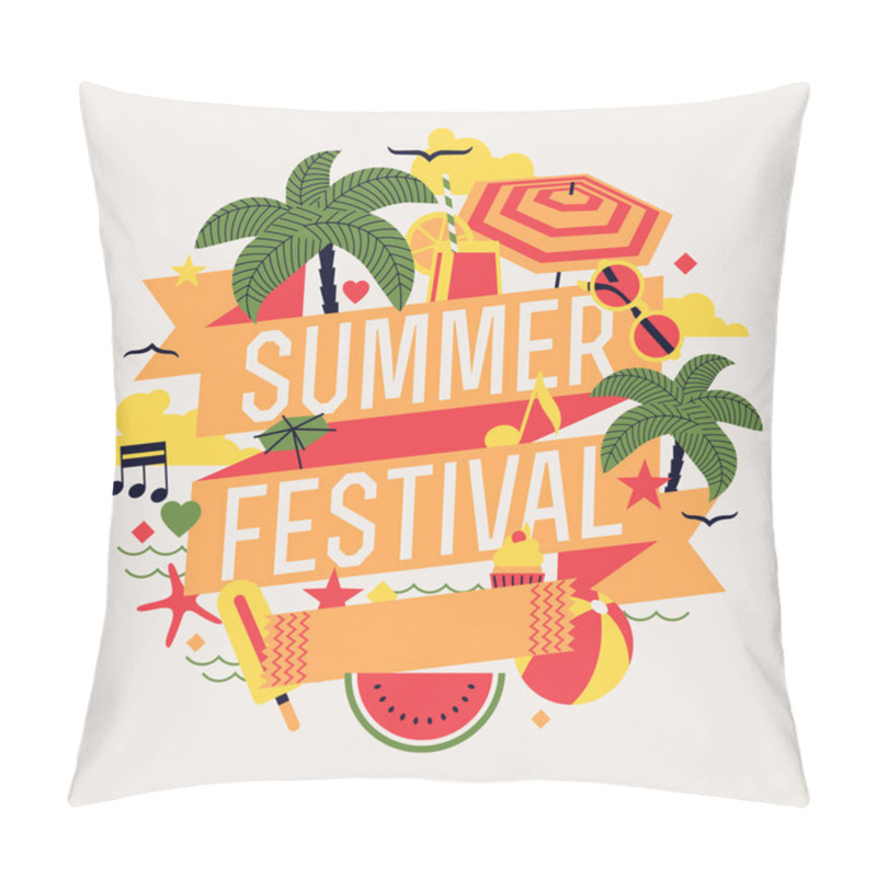 Personality  Beautiful Summer Festival Element Pillow Covers