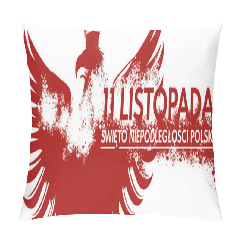 Personality  November 11, Polish Independence Day - Banner, Vector Illustration.  Pillow Covers