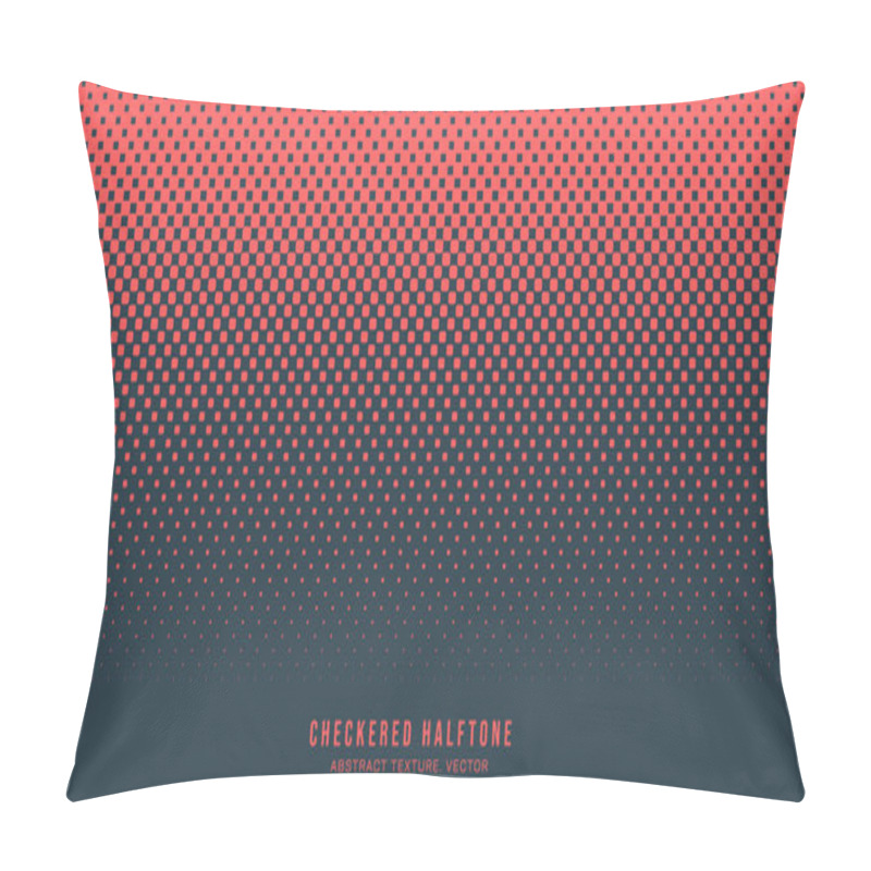 Personality  Checkered Halftone Pattern Vector Rounded Square Dots Border Abstract Background Pillow Covers