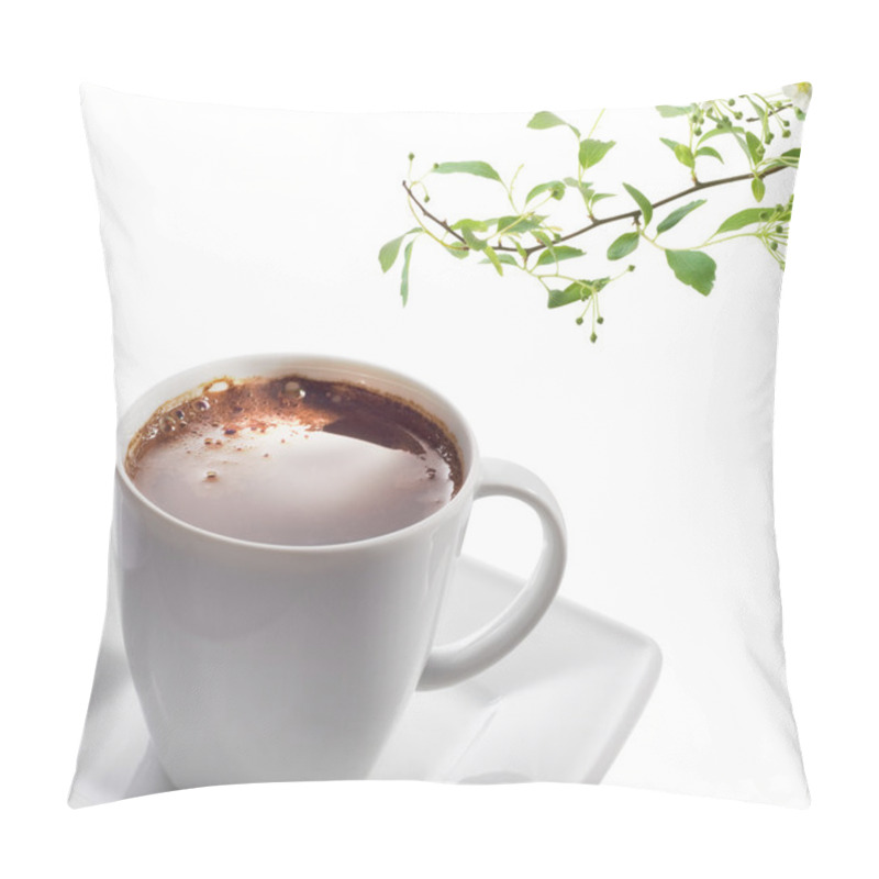 Personality  Cup Of Black Coffee And Flower Pillow Covers