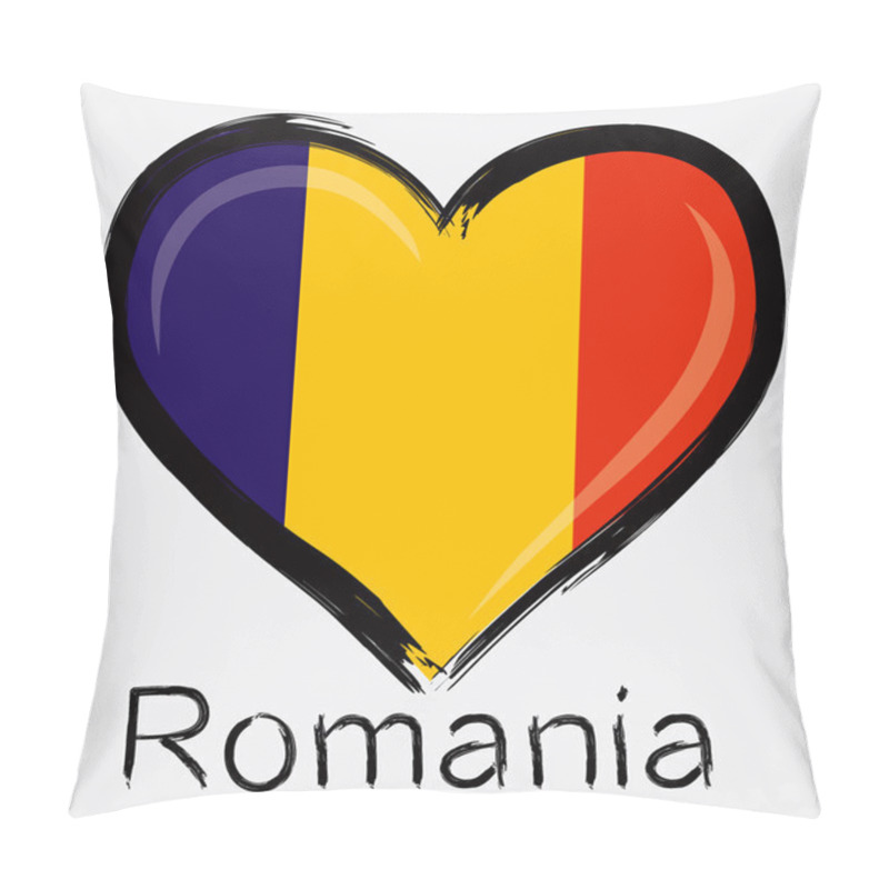 Personality  Love Grunge Of Romania Flag Pillow Covers