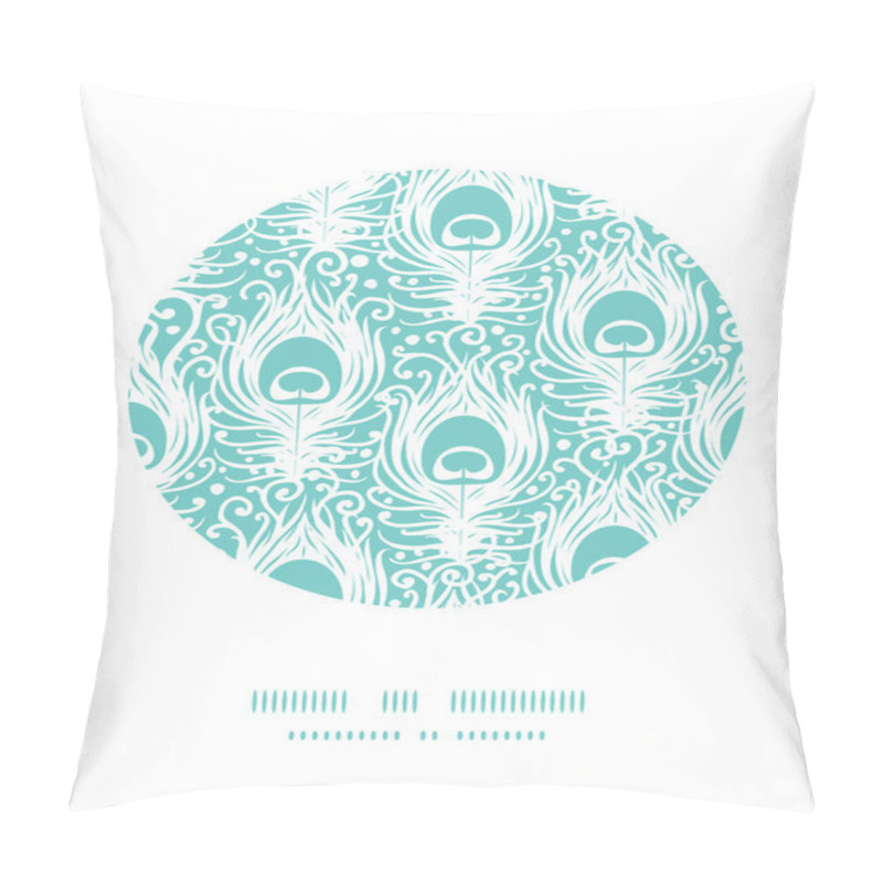 Personality  Soft Peacock Feathers Vector Circle Decor Pattern Background Pillow Covers