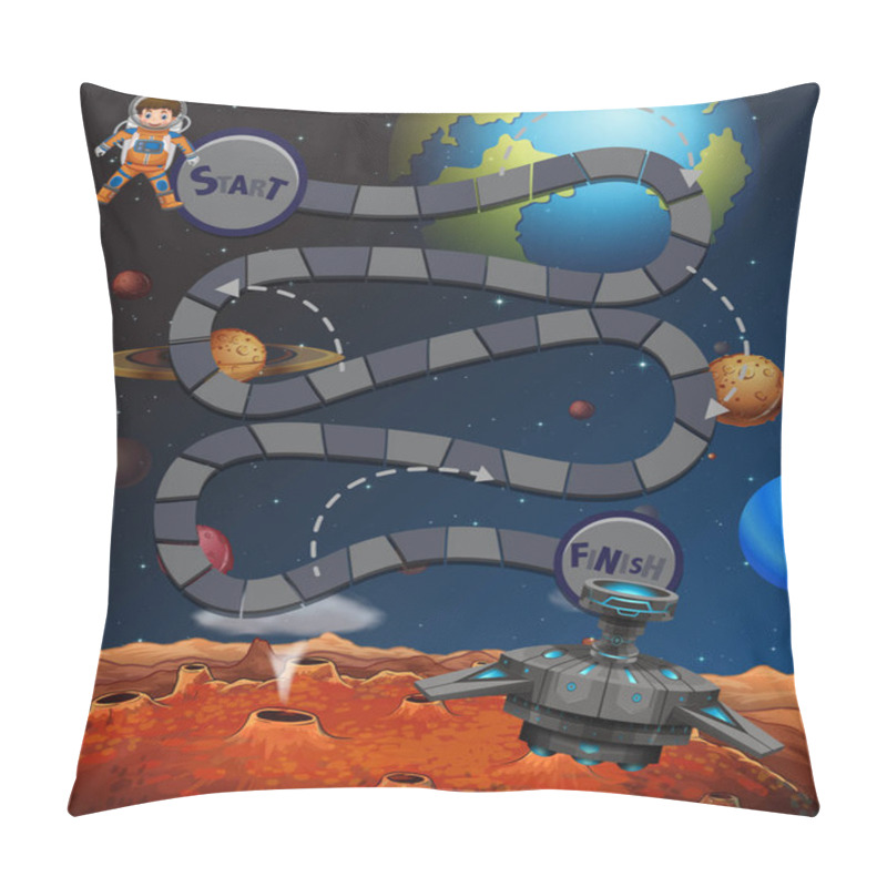 Personality  A Space Maze Game Illustration Pillow Covers