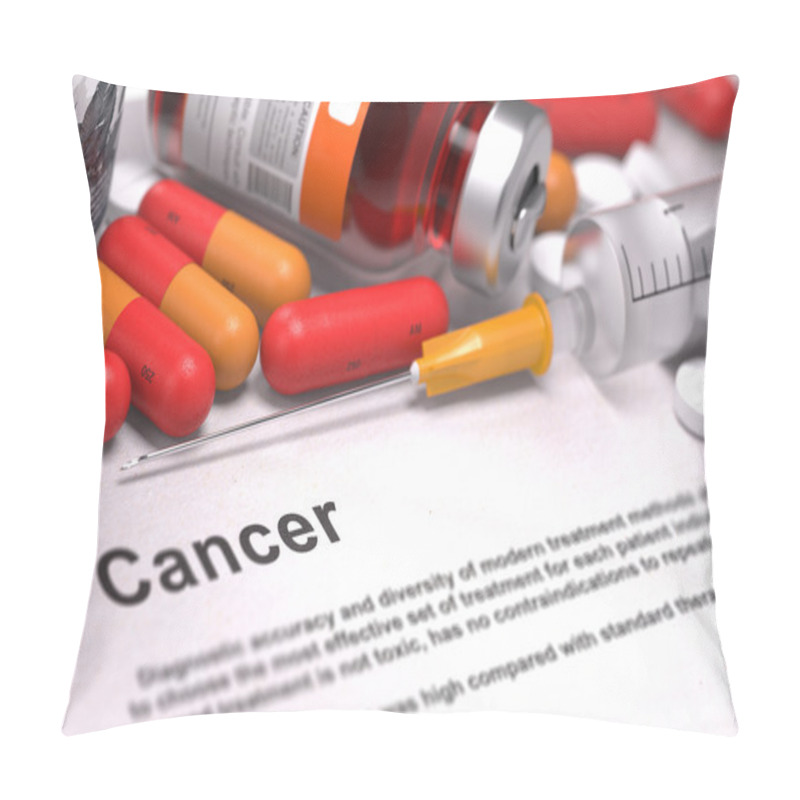 Personality  Cancer Diagnosis. Medical Concept. Pillow Covers