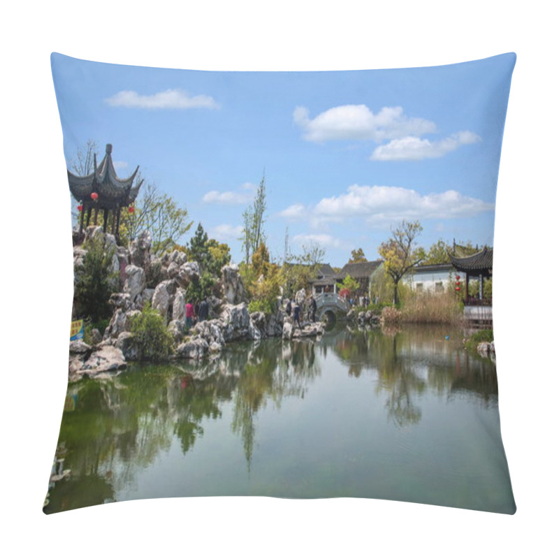 Personality  Suzhou Luzhi Ancient Town Jiangnan Cultural Park Pillow Covers