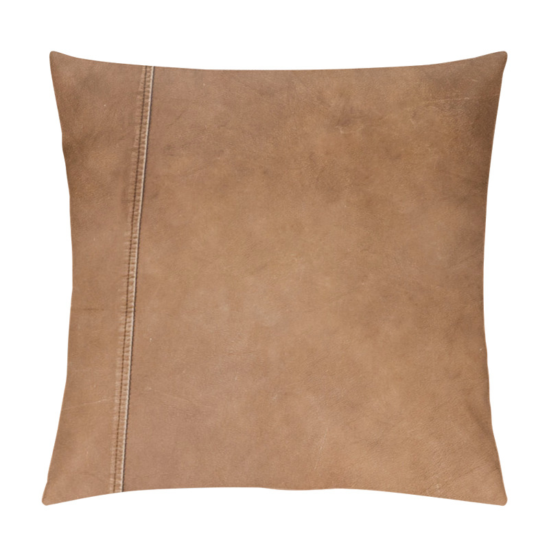 Personality  Brown Leather Texture, Background Pillow Covers