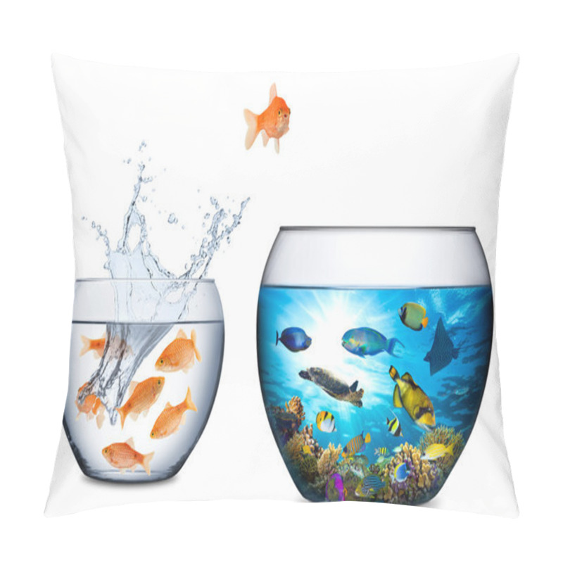 Personality  Fish Escape To Freedom Concept Pillow Covers