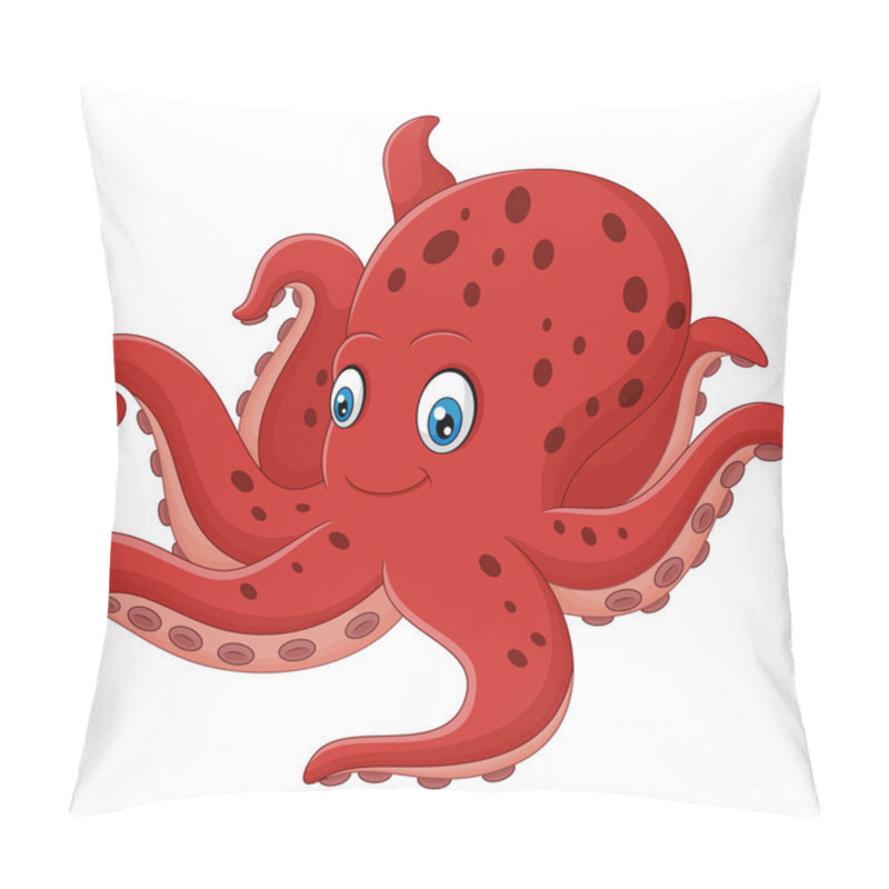 Personality  Cartoon Smiling Octopus Pillow Covers