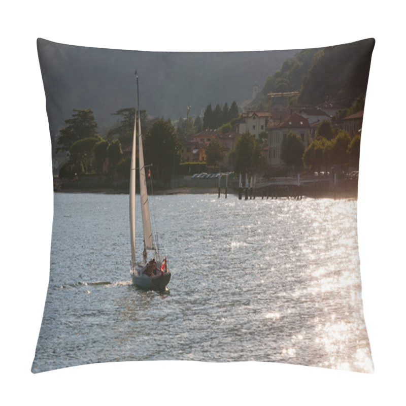 Personality  Sailboats At Lake Como, Italy Pillow Covers