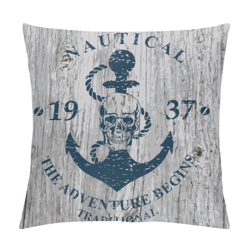 Personality  Nautical Marine Badge Pillow Covers